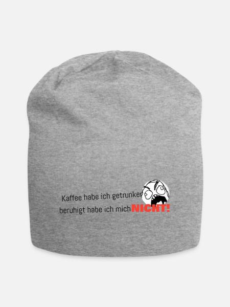 beruhigt habe ich mich NICHT! - Jersey-Beanie - Grau meliert