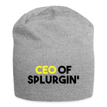 GESCHÄFTSFÜHRER VON SPLURGIN' - Jersey-Beanie - Grau meliert - Vorne