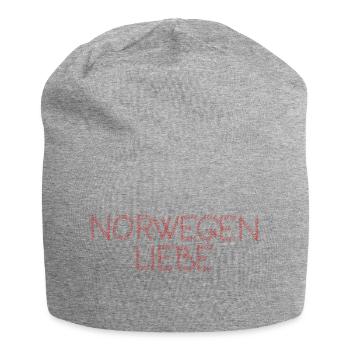 L’amour de la Norvège dans le script du coeur - Bonnet en jersey - gris chiné - Devant