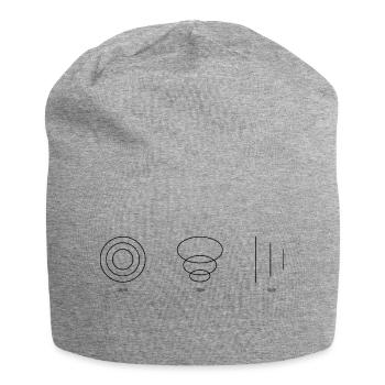 VÉRITÉ noir - Bonnet en jersey - gris chiné - Devant