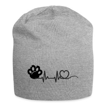 Patte de chat Heartbeat - Bonnet en jersey - gris chiné - Devant