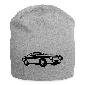 Oldtimer Auto Retro Vintage Liebe Rennauto Fahren - Jersey-Beanie - Grau meliert - Vorne