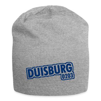 Duisburg - 0203 - Vorwahl - NRW - Ruhrpott - Jersey-Beanie - Grau meliert - Vorne
