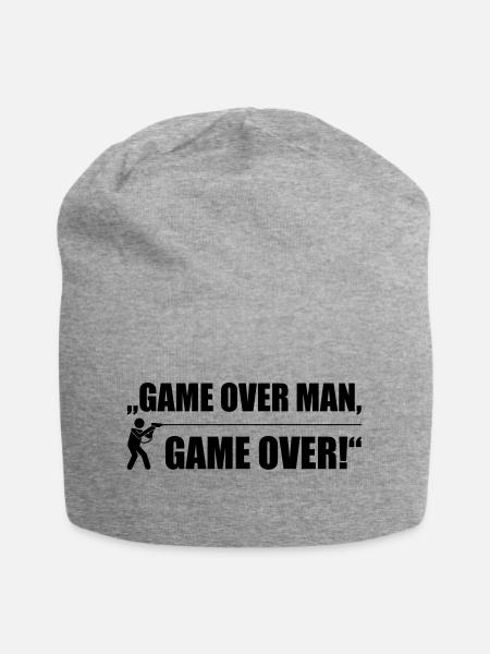 Game over man game over - Jersey-Beanie - Grau meliert