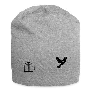 Vogelfrei - Freedom Bird - Jersey Beanie - heather grey - Front