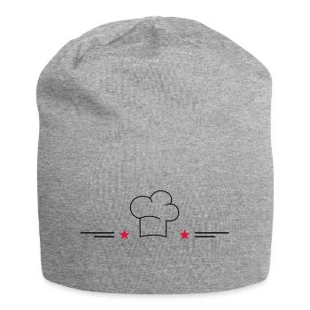Chef's hat with stars - Jersey Beanie - heather grey - Front