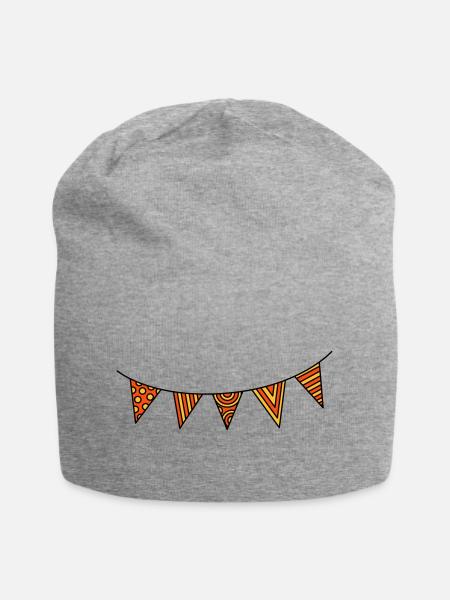 Pennant chain three-colour - Jersey Beanie - heather grey
