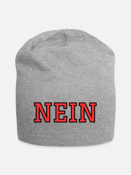 NEIN - Jersey-Beanie - Grau meliert