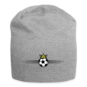 Fussball Ball Krone - Jersey-Beanie - Grau meliert - Vorne