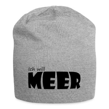 I WANT THE SEA - Jersey Beanie - heather grey - Front