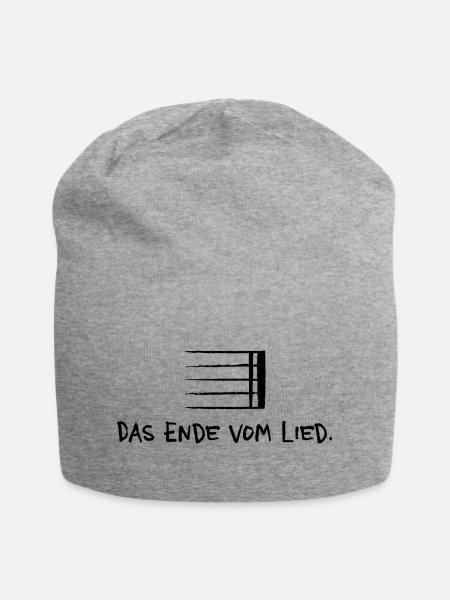 Das Ende vom Lied – Musik Spruch doppeldeutig - Jersey-Beanie - Grau meliert