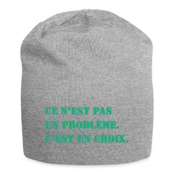 DAS IST KEIN PROBLEM. ES IST EINE ENTSCHEIDUNG. - Jersey-Beanie - Grau meliert - Vorne