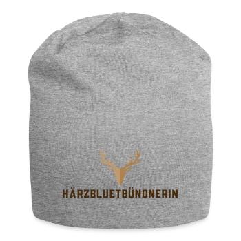 Härzbluetgraubünden - Bonnet en jersey - gris chiné - Devant