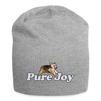 Pure Joy Corgi Lauf - Jersey-Beanie - Grau meliert - Vorne