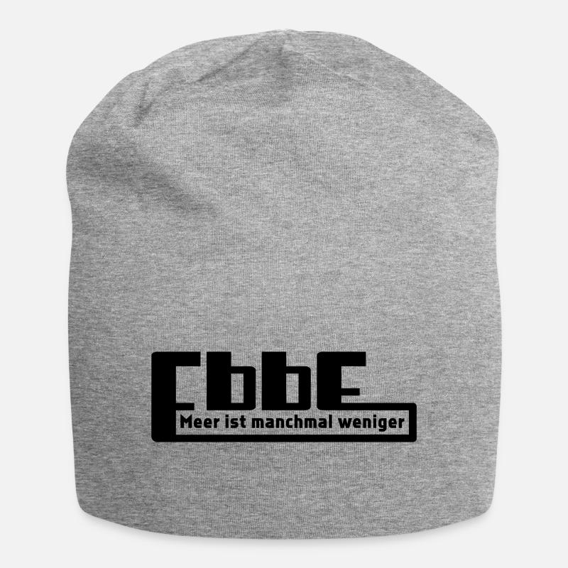 Ebbe - Meer ist manchmal weniger - Jersey-Beanie - Grau meliert