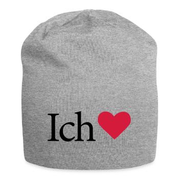 I Love - Jersey-Beanie - Grau meliert - Vorne