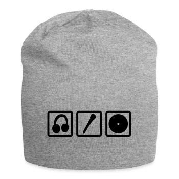 dj set - Jersey-Beanie - Grau meliert - Vorne