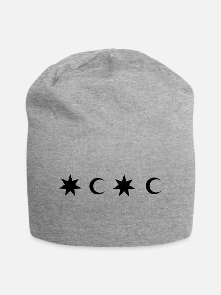 elemente - Jersey-Beanie - Grau meliert