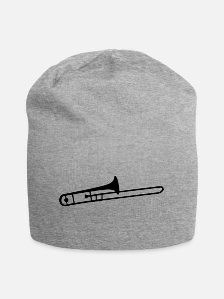 posaune - Jersey-Beanie - Grau meliert