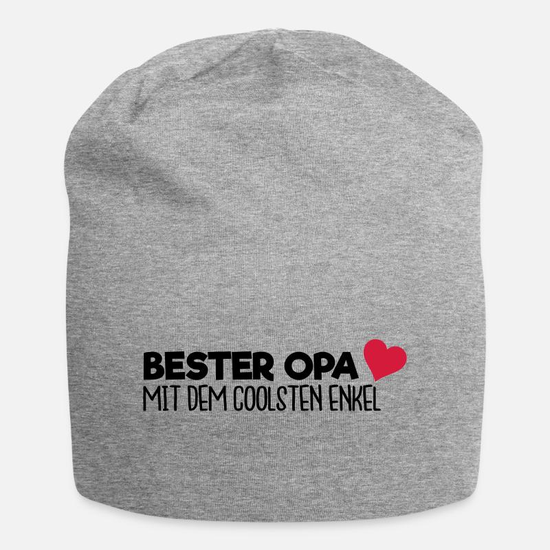 Bester Opa - Enkel - Jersey-Beanie - Grau meliert