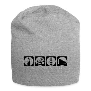 hamburg pictogram - Jersey Beanie - heather grey - Front