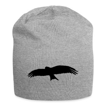 Vogel - Jersey-Beanie - Grau meliert - Vorne