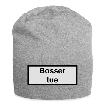 Bosser tue :) - Bonnet en jersey - gris chiné - Devant