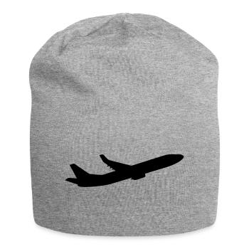 flugzeug_1__f1 - Jersey-Beanie - Grau meliert - Vorne