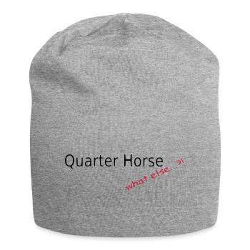 Quarter Horse, what else - Jersey Beanie - heather grey - Front