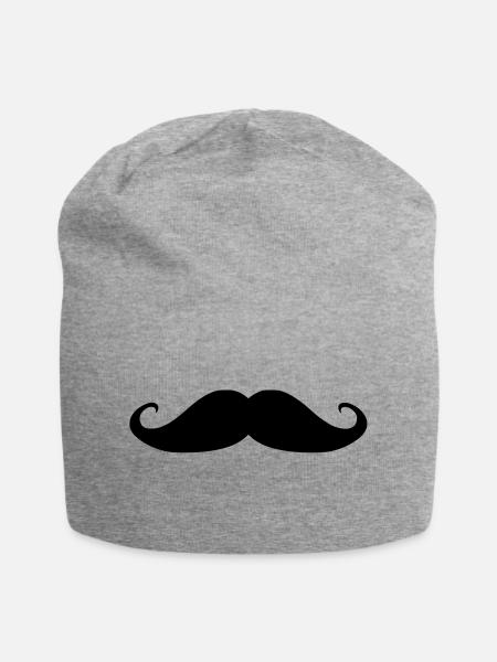 moustache - Jersey-Beanie - Grau meliert