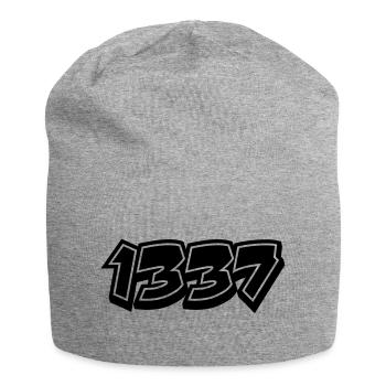 leet Noob N00b 1337 - Bonnet en jersey - gris chiné - Devant
