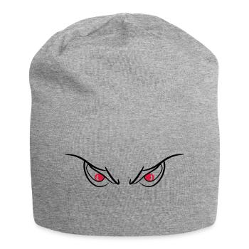 Eyes of devils evil wicked 2c - Jersey Beanie - heather grey - Front