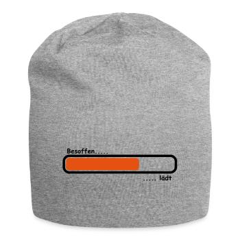 besoffen - Jersey-Beanie - Grau meliert - Vorne