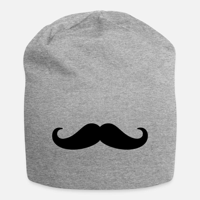 Mustache - Jersey-Beanie - Grau meliert