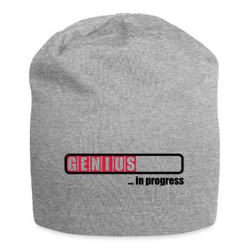 Genius in progress - Jersey Beanie - heather grey - Front