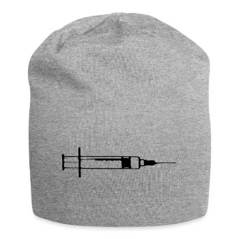 Syringe injection needle 1c. - Jersey Beanie - heather grey - Front