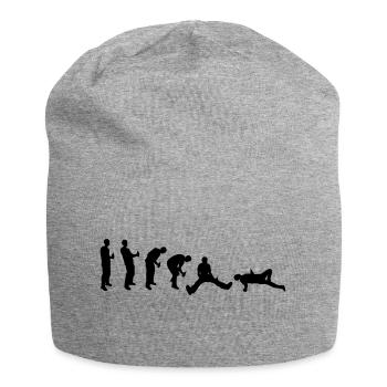 Drunk evolution - Jersey-Beanie - Grau meliert - Vorne