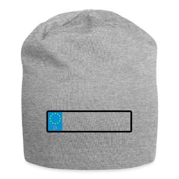 Namensschild - Jersey-Beanie - Grau meliert - Vorne