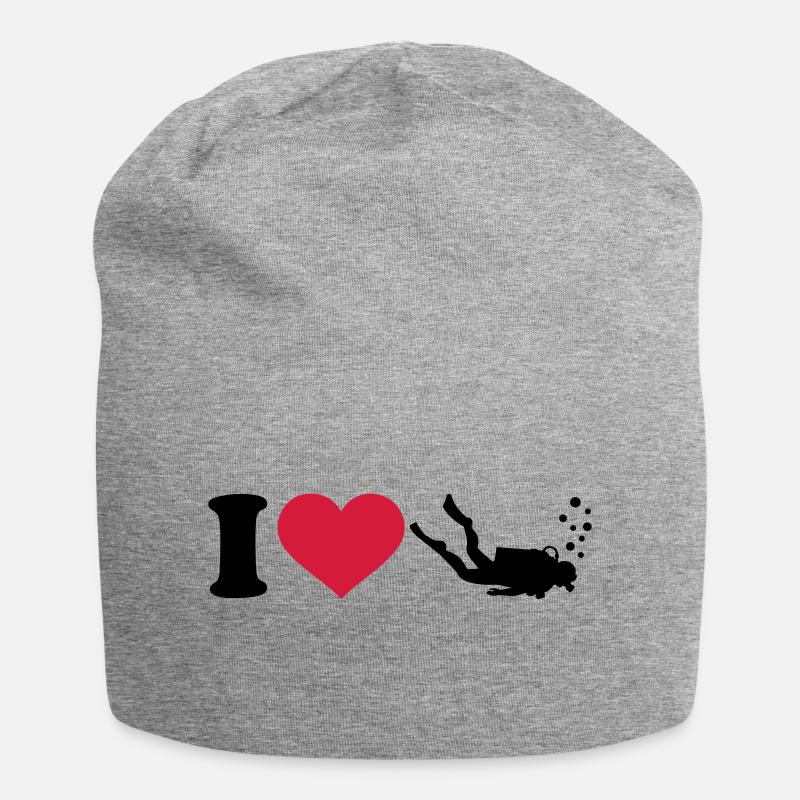 Tauchen - Jersey-Beanie - Grau meliert