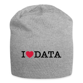 Daten I Love - Jersey-Beanie - Grau meliert - Vorne