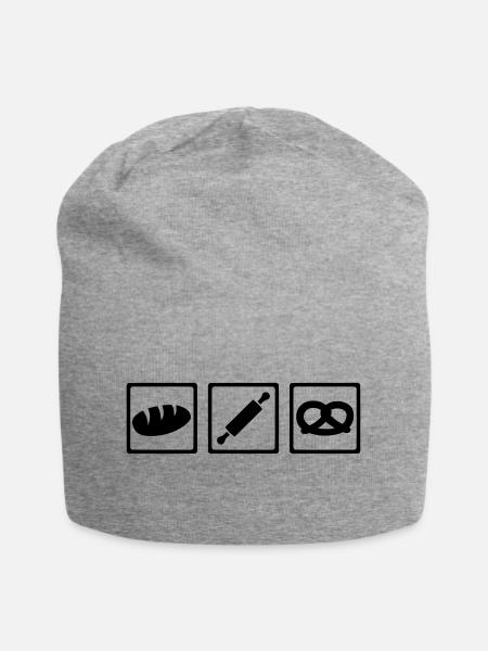 Bäcker - Jersey-Beanie - Grau meliert
