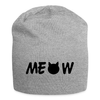 Meow - Jersey Beanie - heather grey - Front