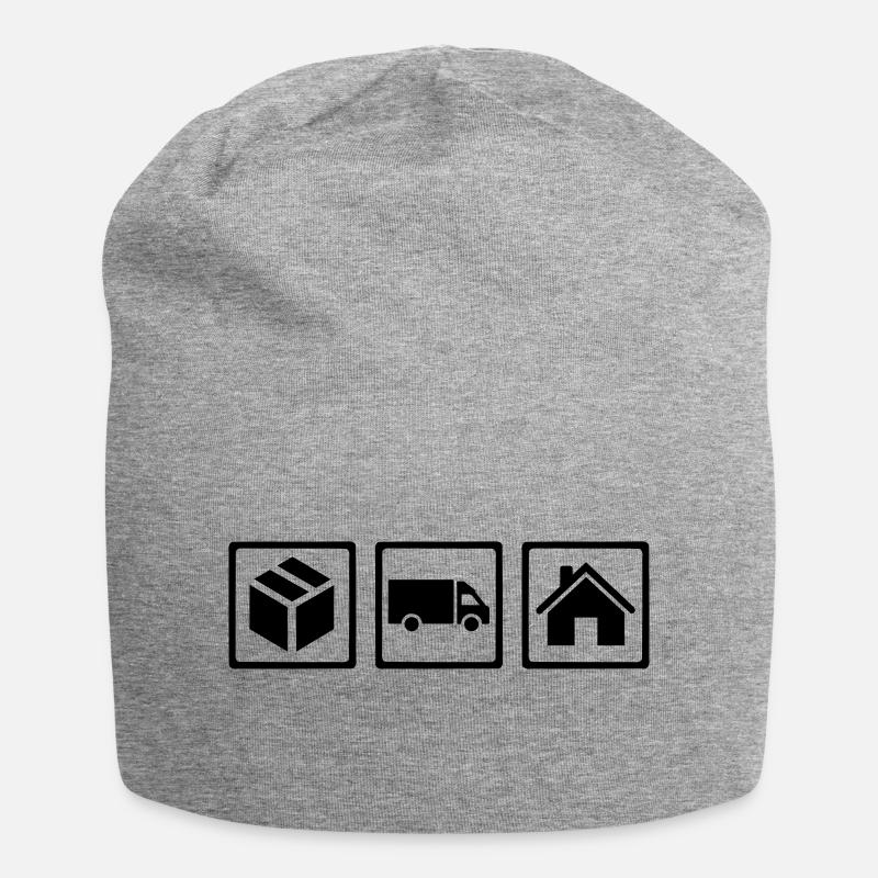 Paketbote - Jersey-Beanie - Grau meliert