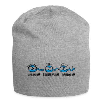 drei Musen - Jersey-Beanie - Grau meliert - Vorne