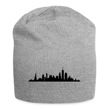 Skyline New York - Jersey-Beanie - Grau meliert - Vorne