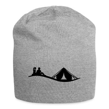 Freizeit - Camping - Jersey-Beanie - Grau meliert - Vorne