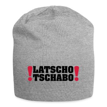 Latscho Tschabo / geiler Typ / manisch - Jersey-Beanie - Grau meliert - Vorne