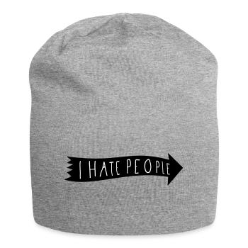 I HATE PEOPLE - Bonnet en jersey - gris chiné - Devant
