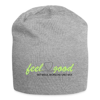 feelgood inderpfalz GRÜN WWW - Jersey-Beanie - Grau meliert - Vorne