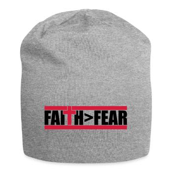 Dieu Faith plus grand - Bonnet en jersey - gris chiné - Devant